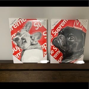 New Supreme X French Bulldog Canvas Art
11x14 bundle of 2